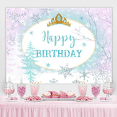 Eis Welt Thema Prinzessin Krone Glücklich Geburtstag Hintergrund